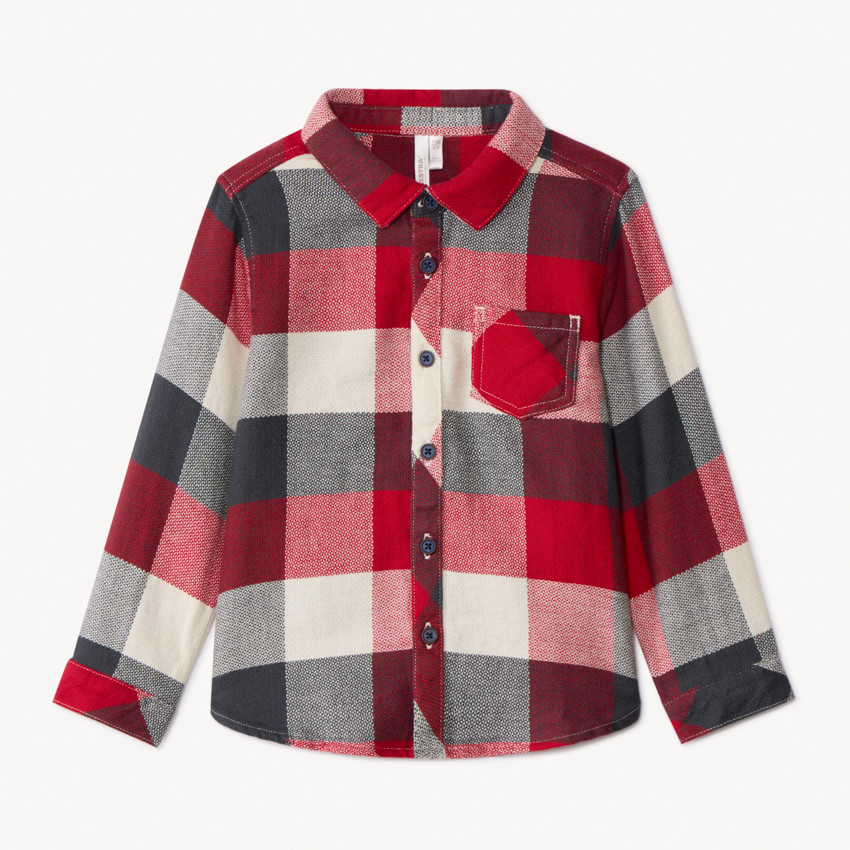 Chemise manches longues à carreaux pour bébé garçon