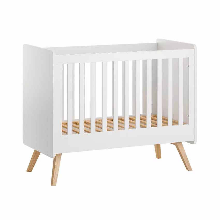 Lit 60x120cm Vintage - blanc/chêne 