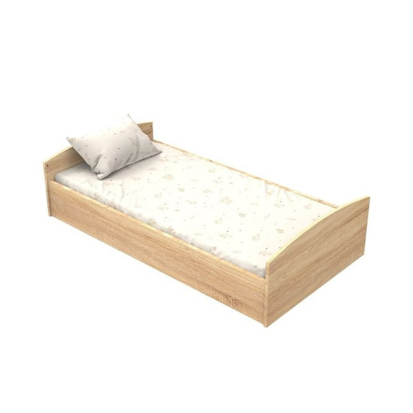 Lit évolutif Little Big Bed 140 x 70 cm Azur aspect chêne doré 