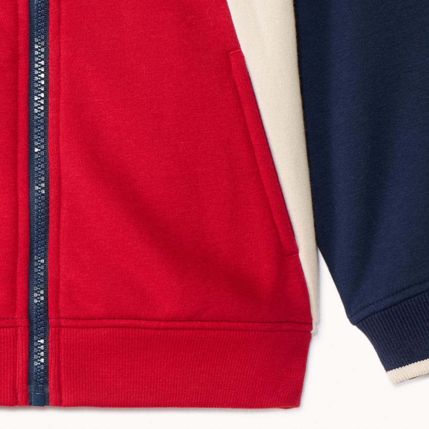 Gilet manches longues effet colorblock avec capuche pour garçon  