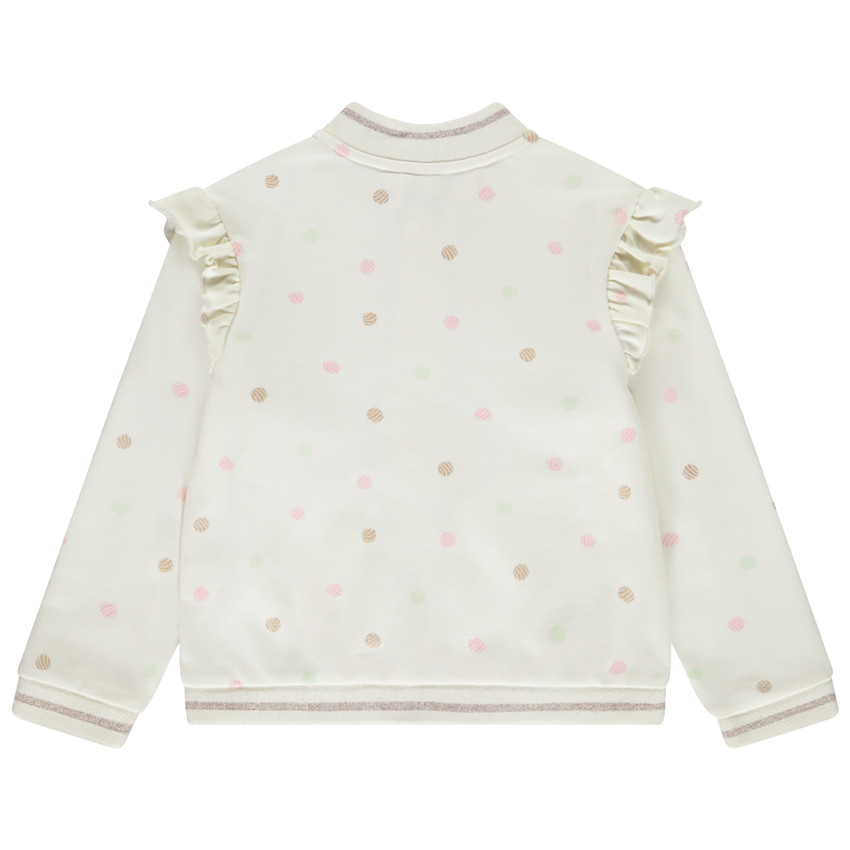 Gilet esprit teddy en molleton imprimé coquillages pour fille 