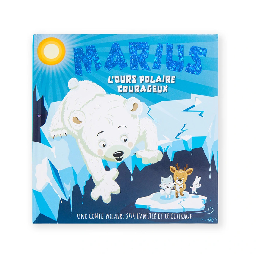 Livre personnalisé Marius l'ours polaire courageux 