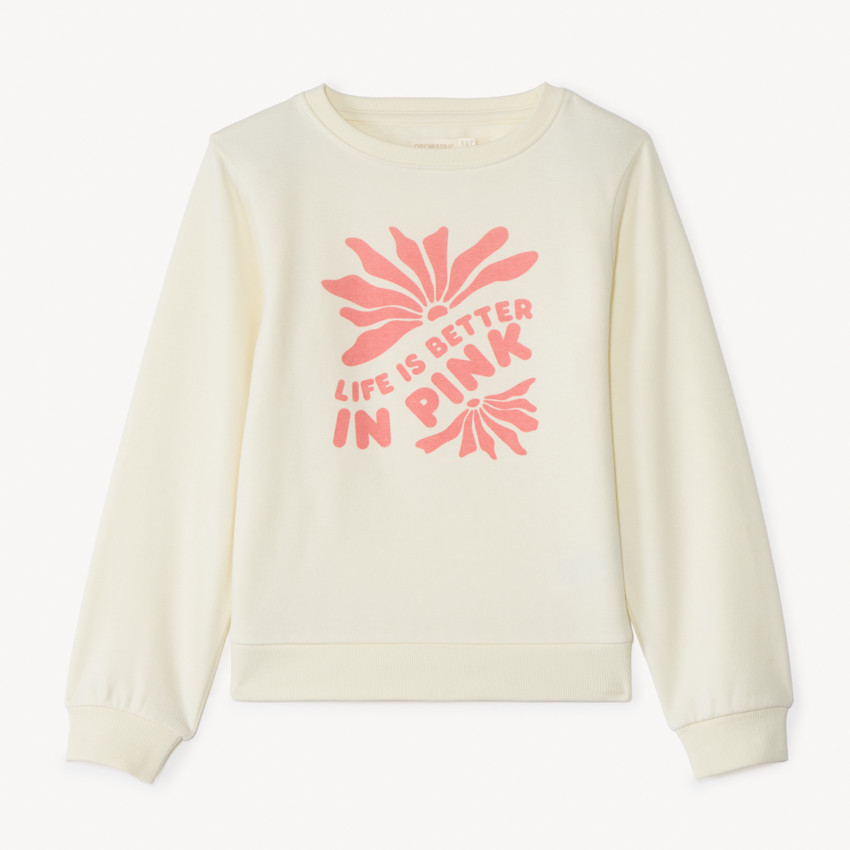 Sweat molleton printé pour fille 