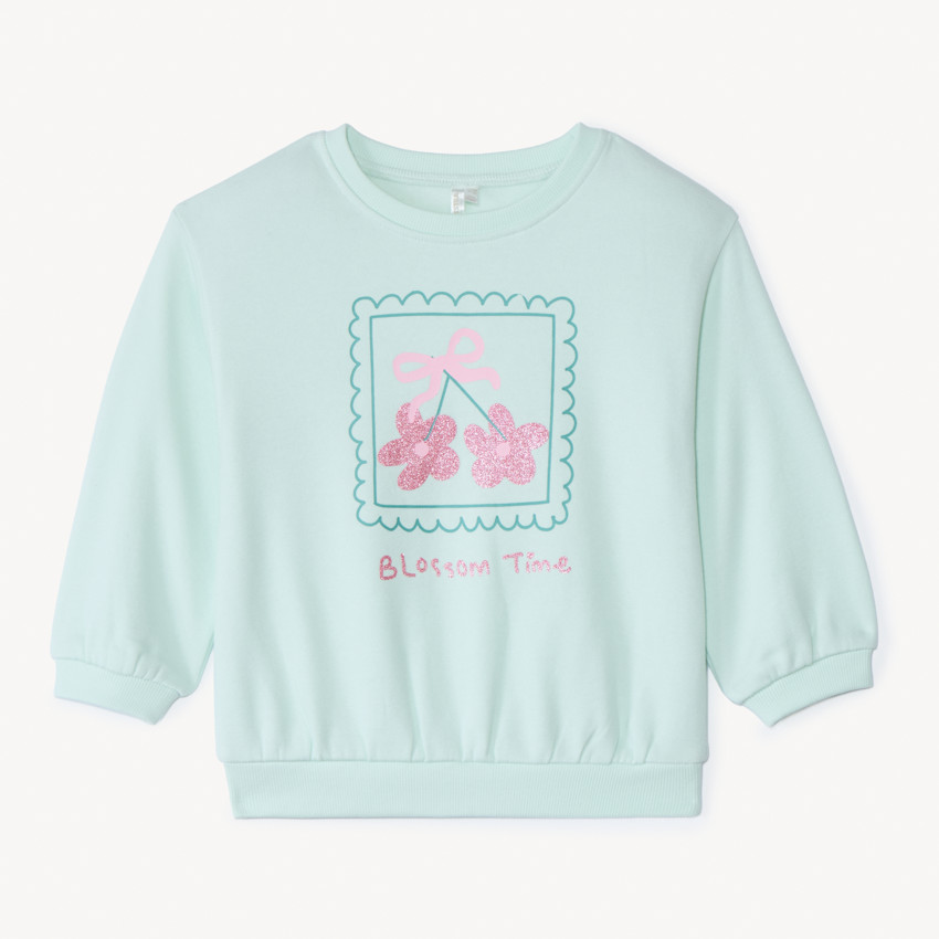 Sweat molleton oversize printé pour bébé fille 
