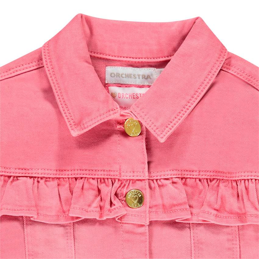Veste en jean à volant pour enfant fille Main Veste en jean à volant pour enfant fille