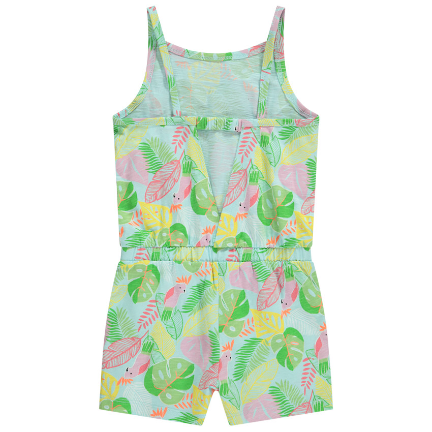 Combishort en jersey slub imprimé fantaisie pour fille 