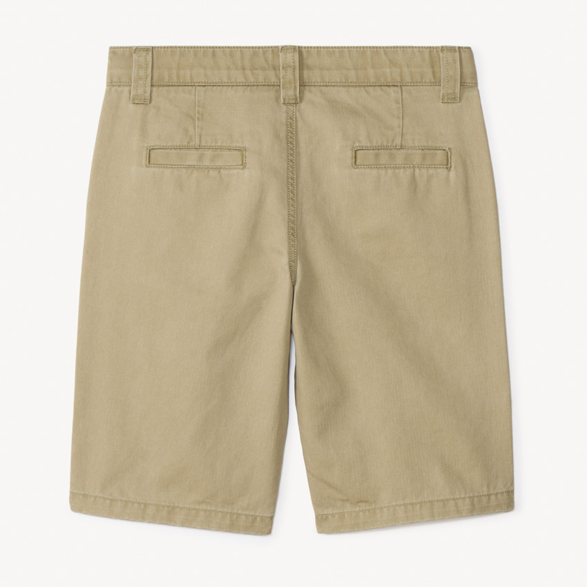 Bermuda uni en toile pour garçon 