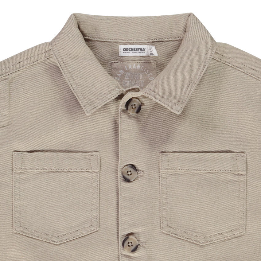Veste worker multipoches en twill pour garçon 