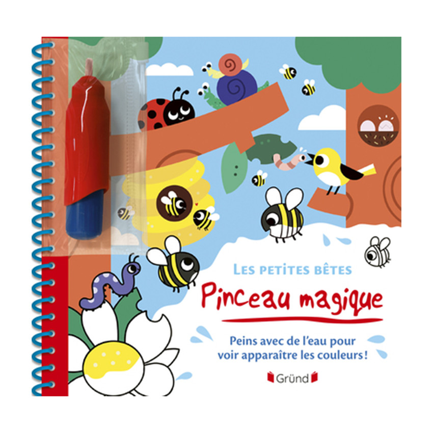 Livre à pinceau magique Les petites bêtes 