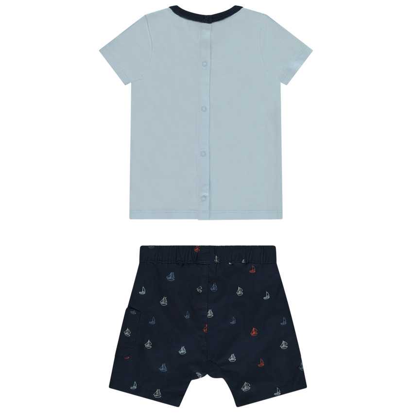Ensemble 2 pièces motifs voilier pour bébé garçon 