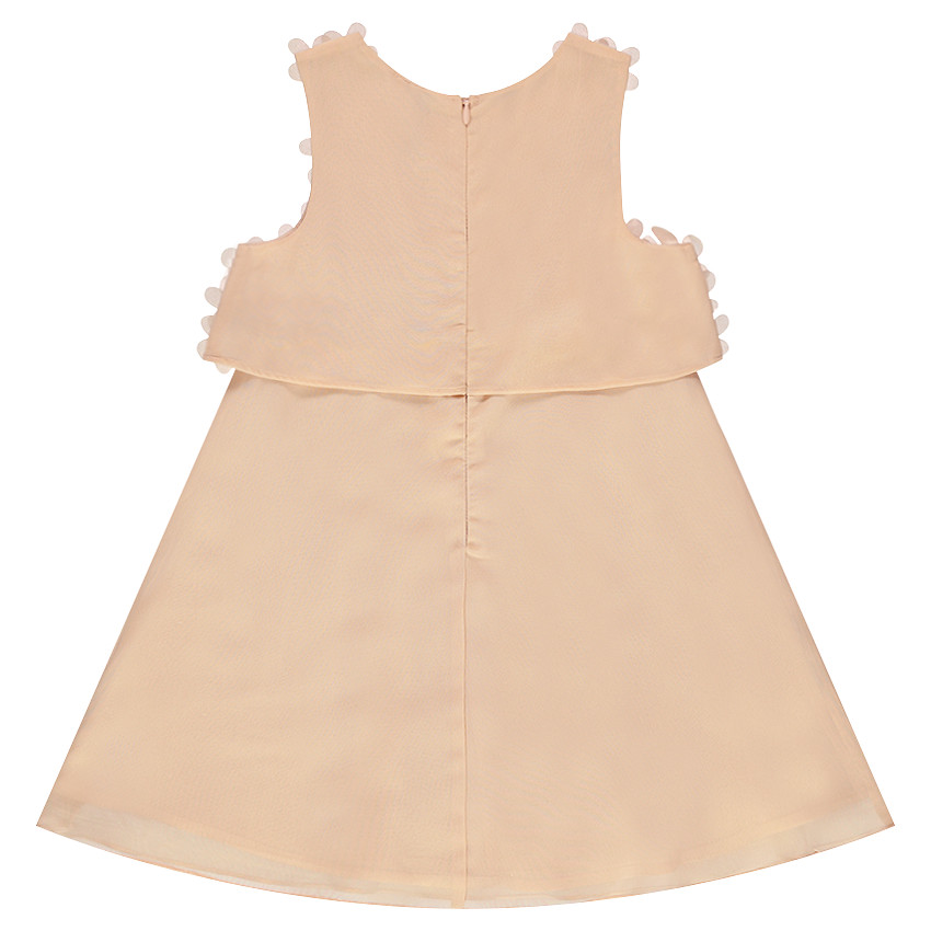 Robe de cérémonie irisée en crêpe avec fleurs  