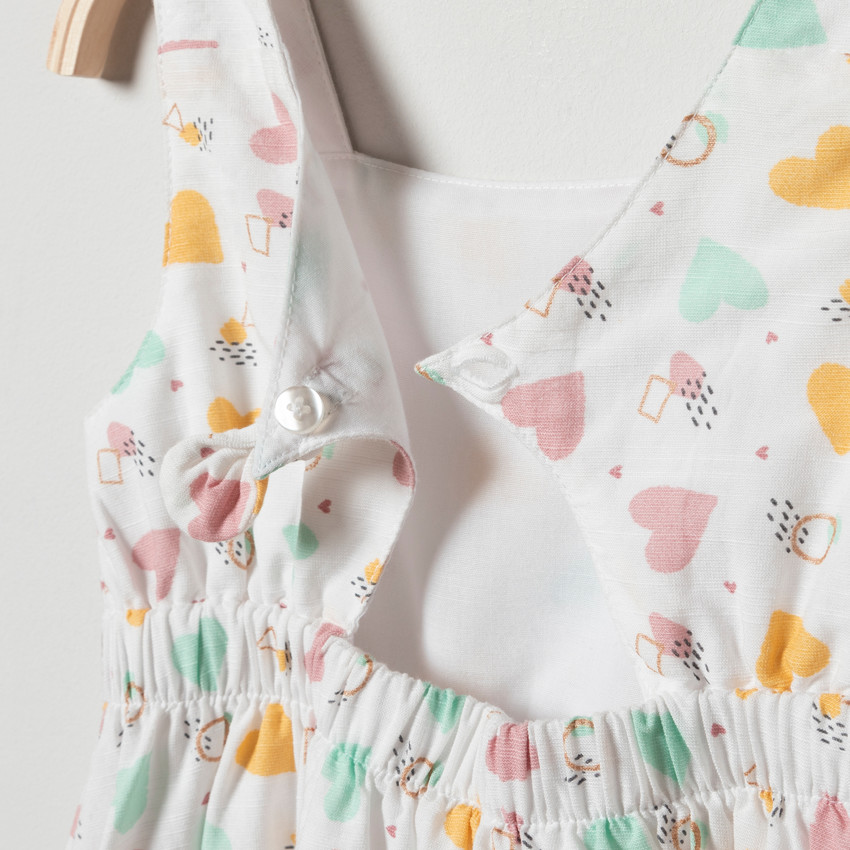 Robe patineuse imprimé coeurs pour bébé fille 