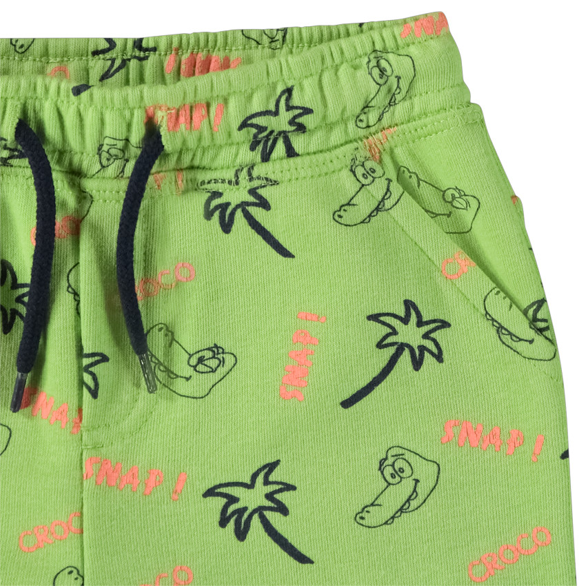 Bermuda imprimé crocodiles/palmiers pour bébé garçon 