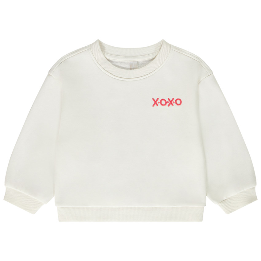 Sweat molleton oversize brodé et printé pour bébé 