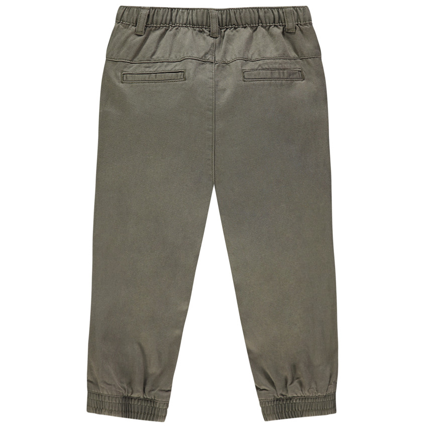 Pantalon battle uni en toile taille élastiquée pour bébé garçon 