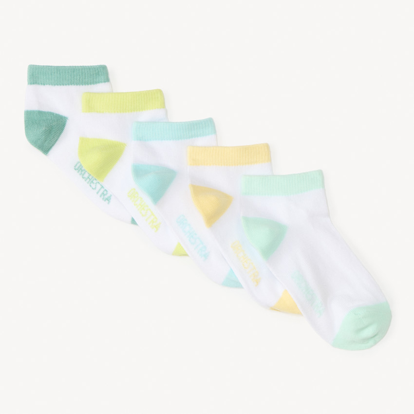 Lot de 5 chaussettes courtes uni pour bébé garçon 