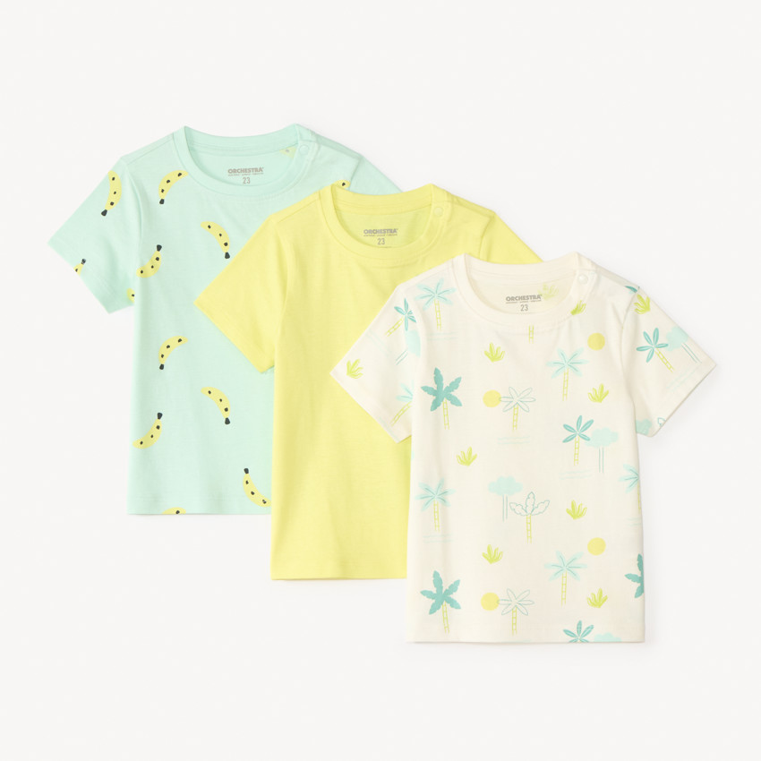 Lot de 3 t-shirts manches courtes fantaisie pour bébé garçon