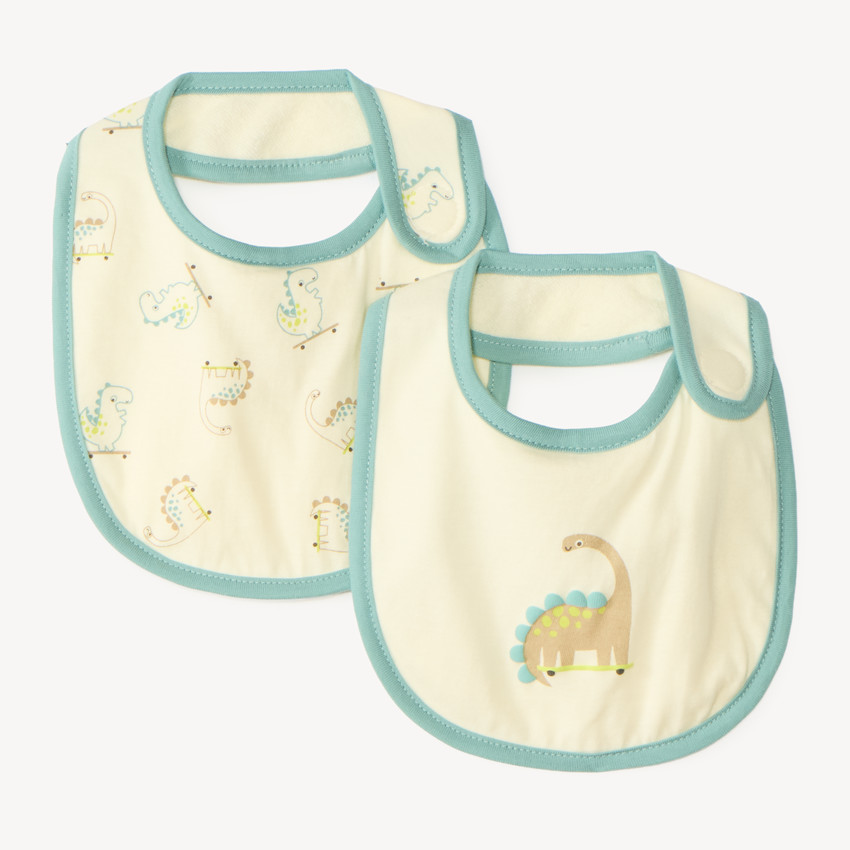 Lot de 2 bavoirs motifs dinosaure pour bébé garçon