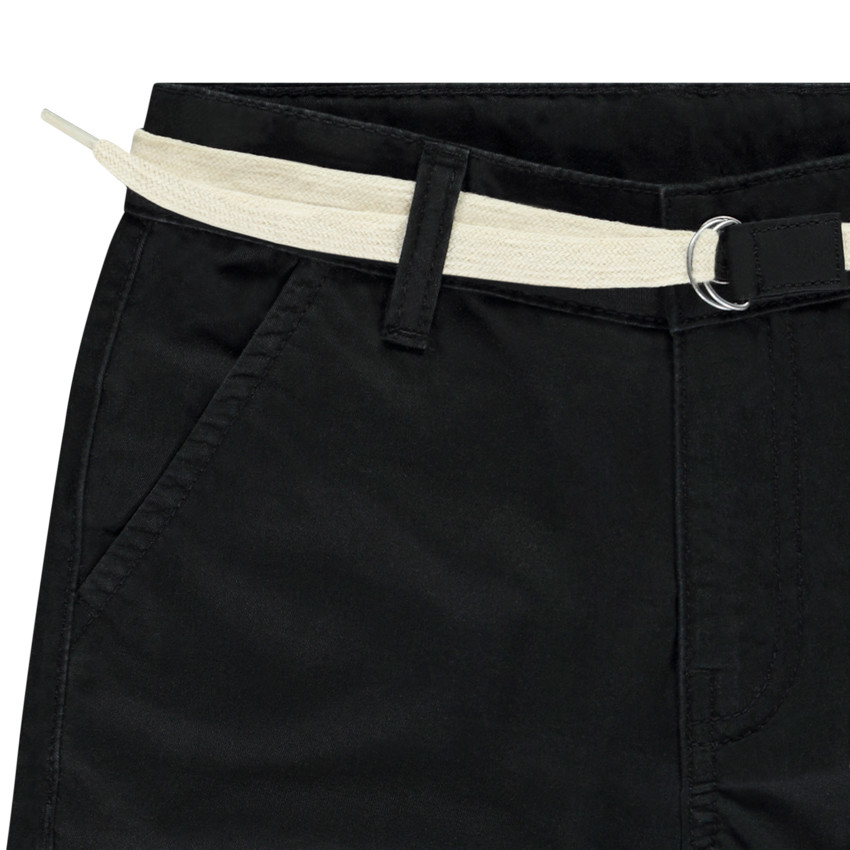 Bermuda uni en toile avec ceinture lacet pour garçon  