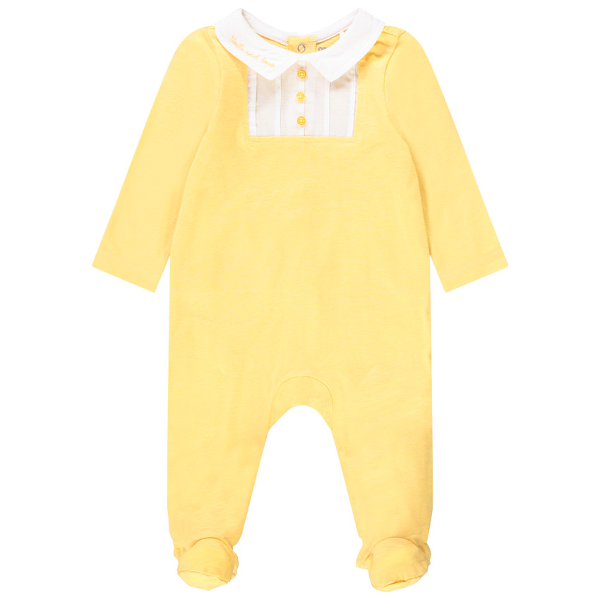 Dors-bien en jersey col claudine et plastron pour bébé garçon