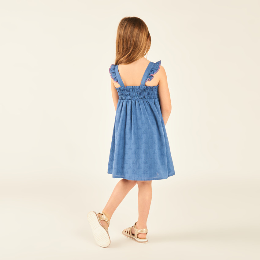  Robe sans manches effet jean pour fille 