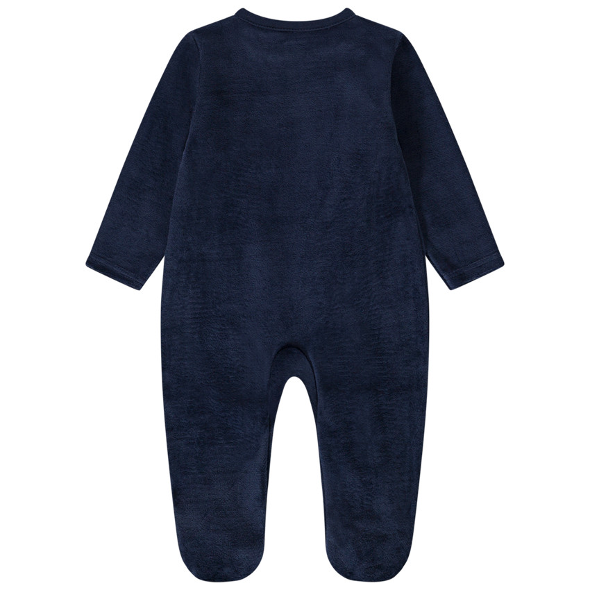 Dors-bien en velours pour bébé fille avec ouvertures différentes selon l'âge 