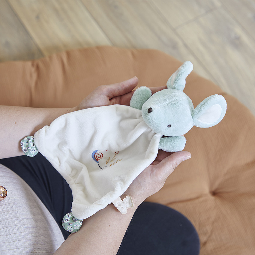 Coffret bola et doudou Souris verte  