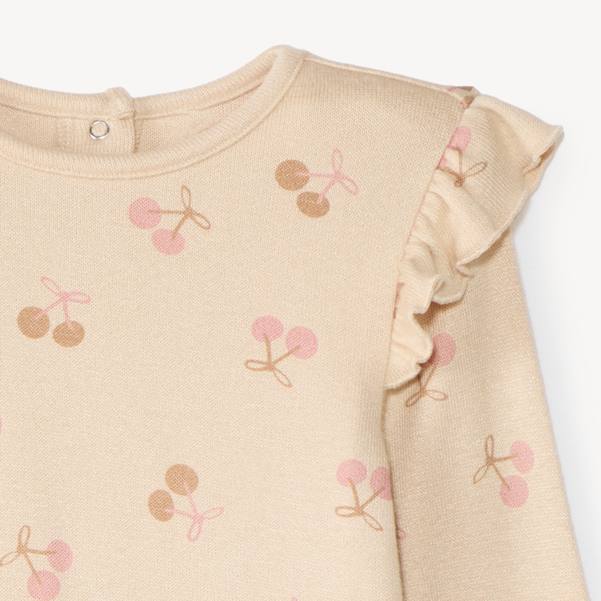 T-shirt manches longues bébé fille imprimé fantaisie 