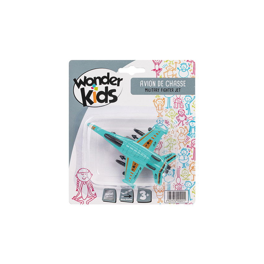 Véhicule miniature avion métal rétro friction (modèle aléatoire) 