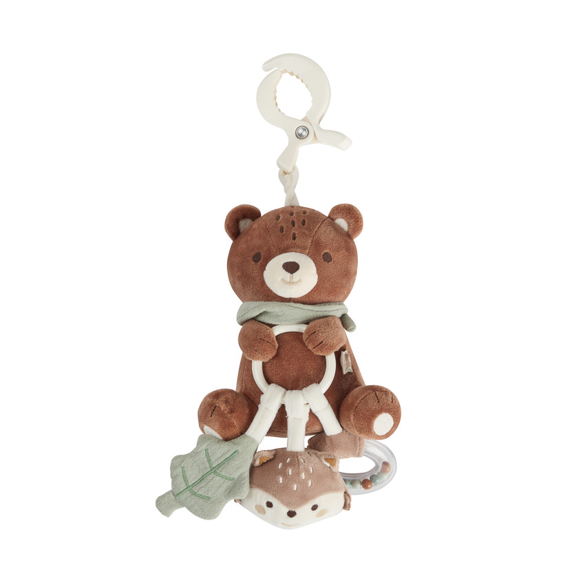 Peluche d'activités à suspendre ourson Roi des Forêts 
