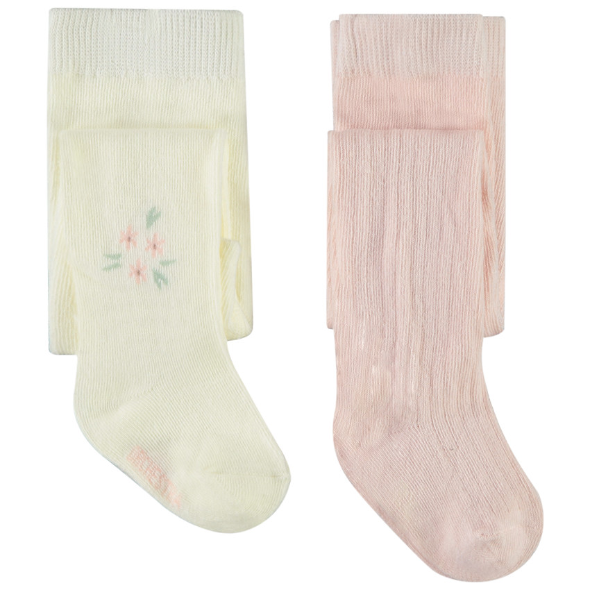 Lot de 2 paires de collants épais fantaisie pour bébé fille 
