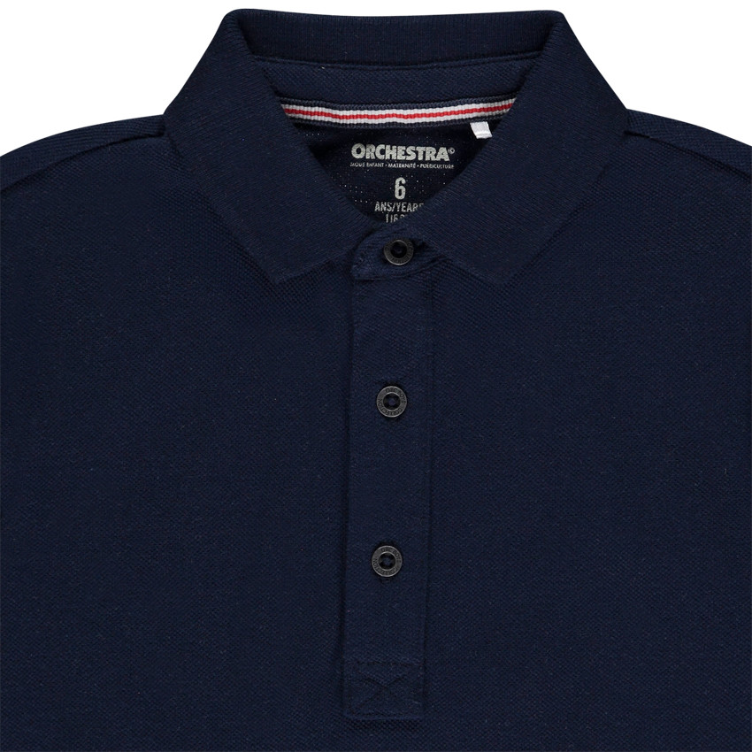 Polo manches courtes uni en coton piqué pour garçon 