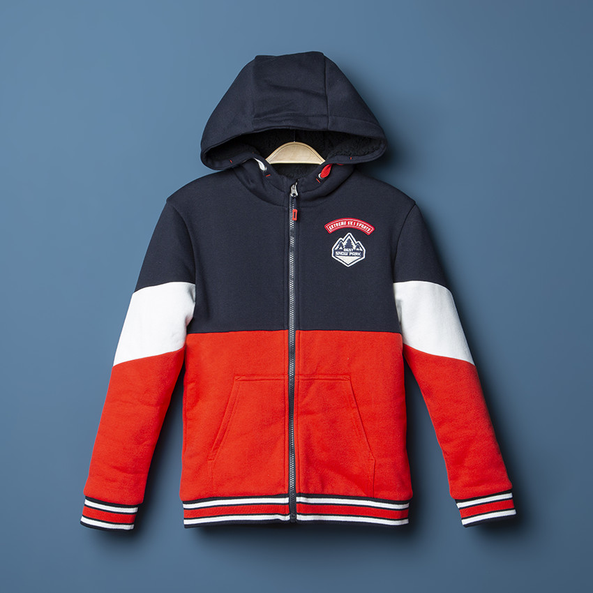 Junior - Gilet à capuche en molleton doublé shepa 