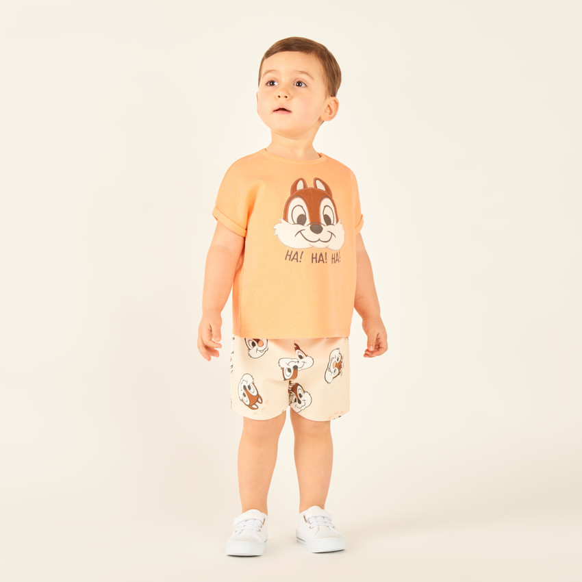 Ensemble 2 pièces t-shirt + short en nid d’abeille Tic & Tac Disney pour bébé garçon