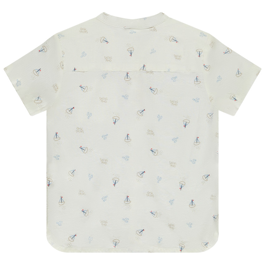 Chemise manches courtes imprimé voiliers pour bébé garçon 