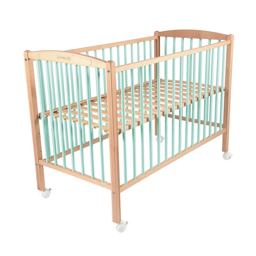 Lit Arthur 60 x 120 cm avec roulettes – Hybride Vert Mint 