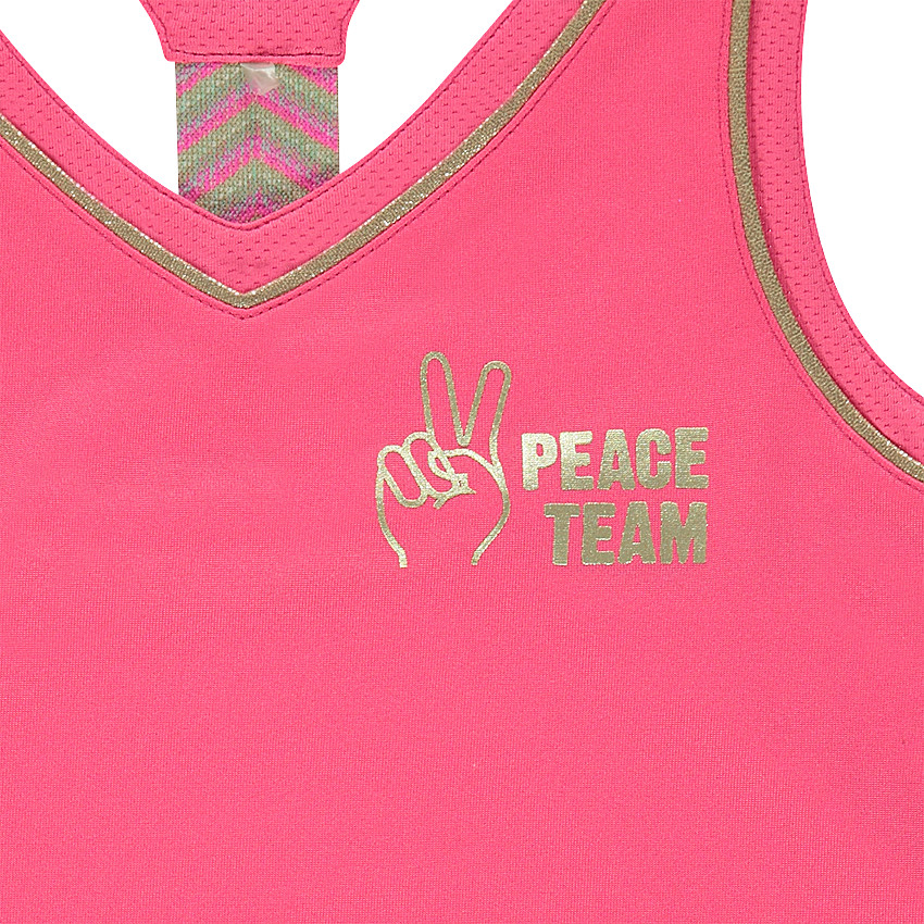 Junior - Débardeur de sport uni avec poche zippée au dos 