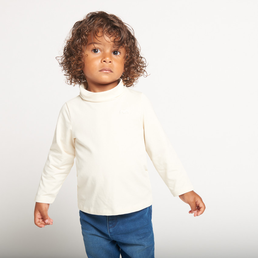 Lot de 2 sous-pulls col roulé unis pour bébé garçon 