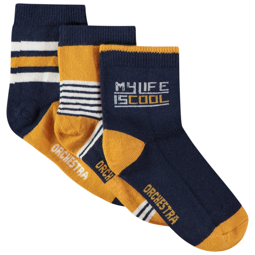 Lot de 3 paires de chaussettes pour garçon 