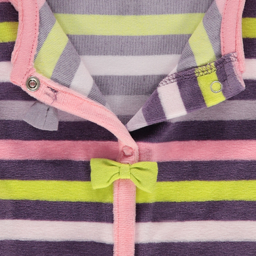 Pyjama en velours rayé adaptée en fonction de l'âge 