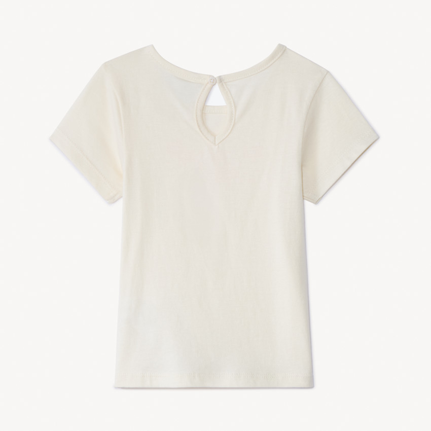 T-shirt manches courtes print cœurs pour bébé fille 