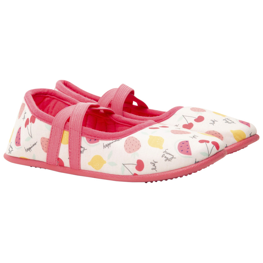 Chaussons forme babies imprimé fruits pour fille 