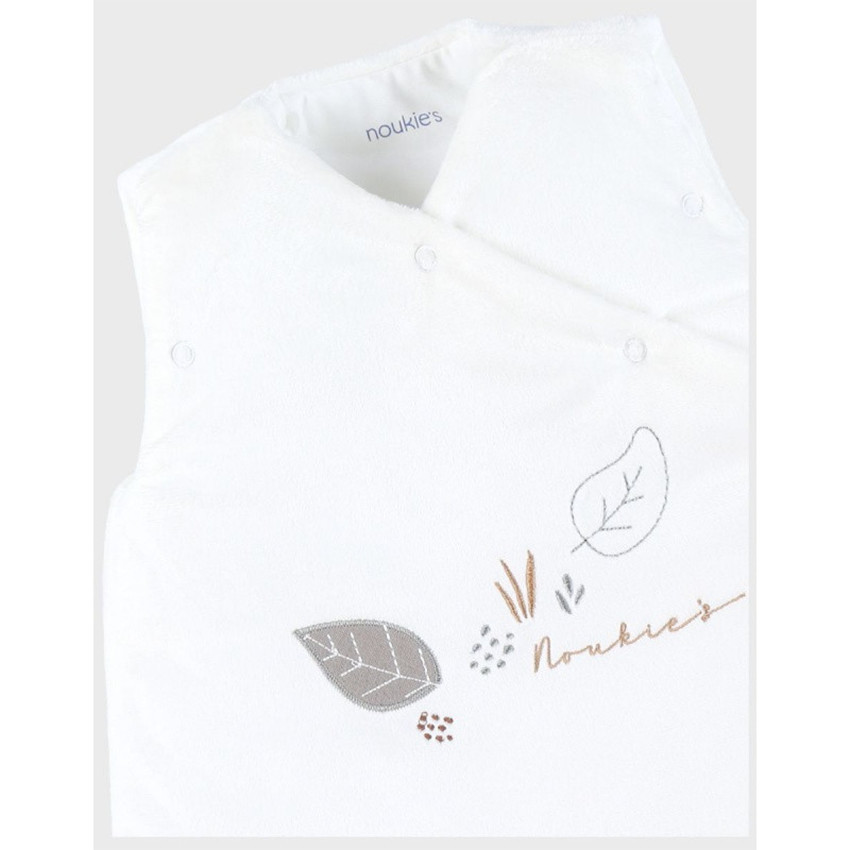 Gigoteuse veloudoux 50cm sans manches Brodée Ecru 