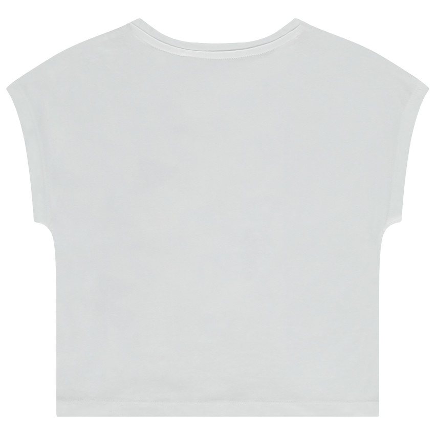 T-shirt manches courtes forme boîte print arty pour fille 