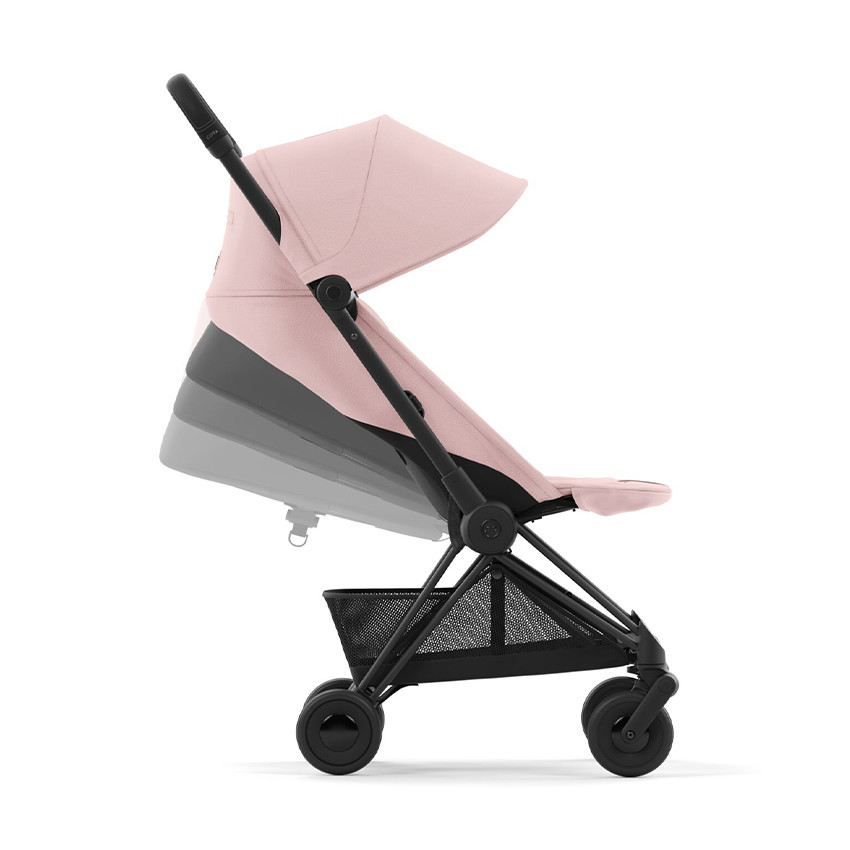 Poussette ultra-compacte Coya matt black/peach pink 