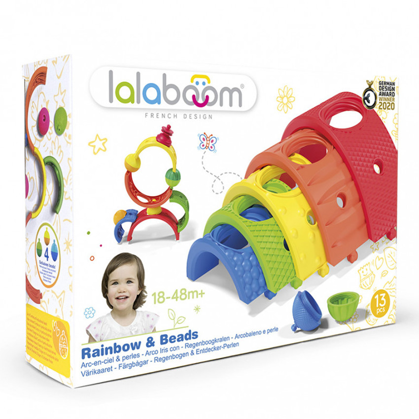 Coffret de 5 arches arc-en-ciel et perles éducatives- 13 pièces  