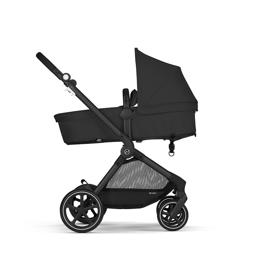 Poussette trio Eos Black Moon Black + nacelle + siège-auto Aton B2 i-Size - Noir (Cybex) - Image 5