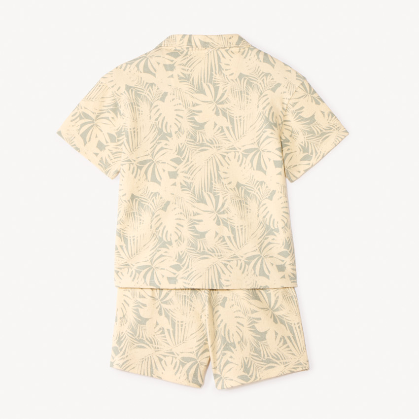 Ensemble 2 pièces chemise + bermuda style hawaïen pour garçon 