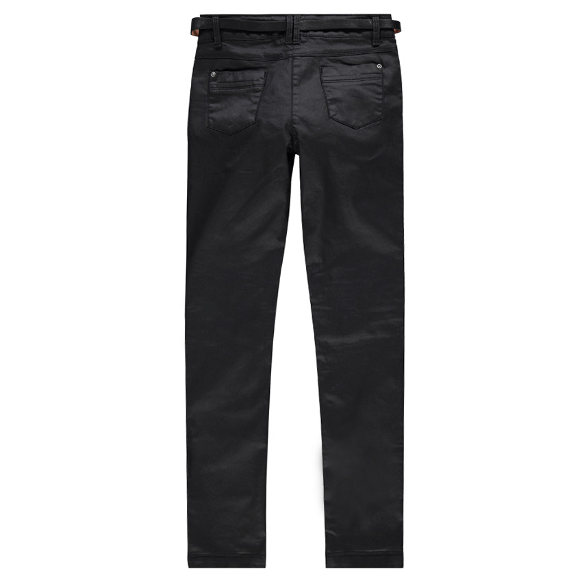 Junior - Pantalon en twill enduit avec ceinture 