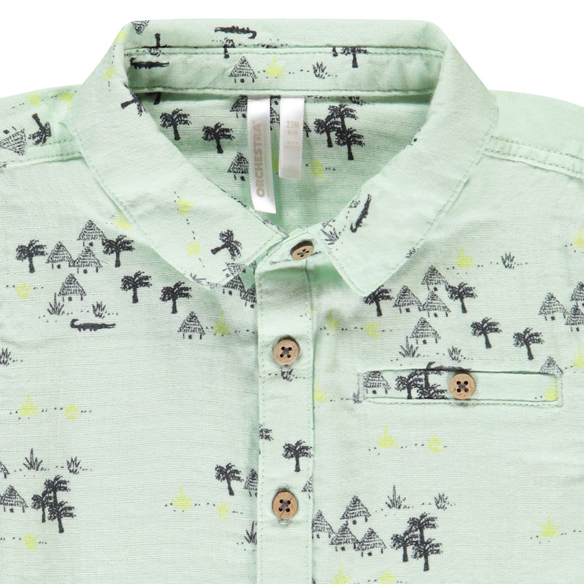 Ensemble 2 pièces avec chemise imprimée pour bébé garçon 